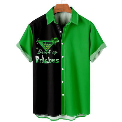 Love Patrick Day Gnomes Hawaiian Shirt, St. Patrick's Day Shirt, Shamrock Lucky Lip Hawaiian Shirt PO0076