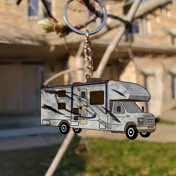 Camper RV Motorhome Travel Trailer Personalized Keychains, Campervan Owners, Motorhome Owners, Camper trailers Owners Gifts, Pickup Camper KO0226