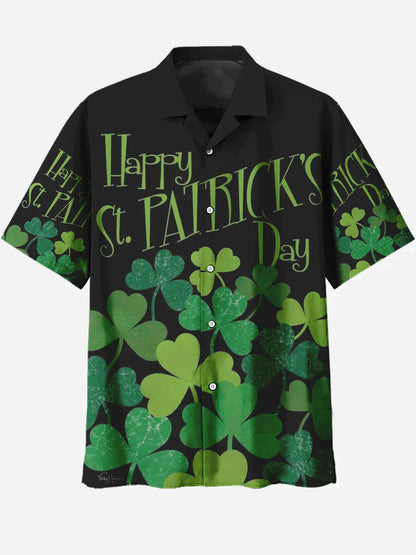 Lucky Clover & Skull Creative St. Patrick's day hawaiian shirt PO0123