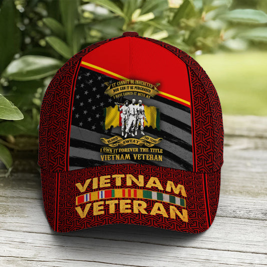 Vietnam Veteran Blood Sweet And Tears Baseball Cap Lasfour CO0161