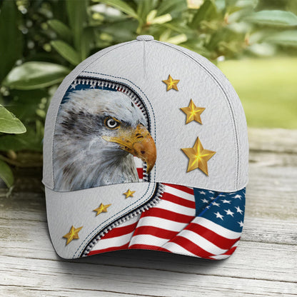 Eagle And US Flag Baseball Cap Lasfour CO0712