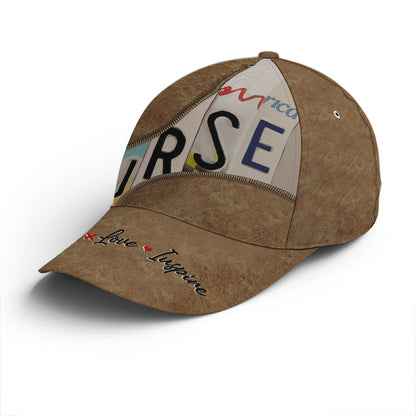 Nurse Love Inspire Leather Style Baseball Cap Lasfour CO0809