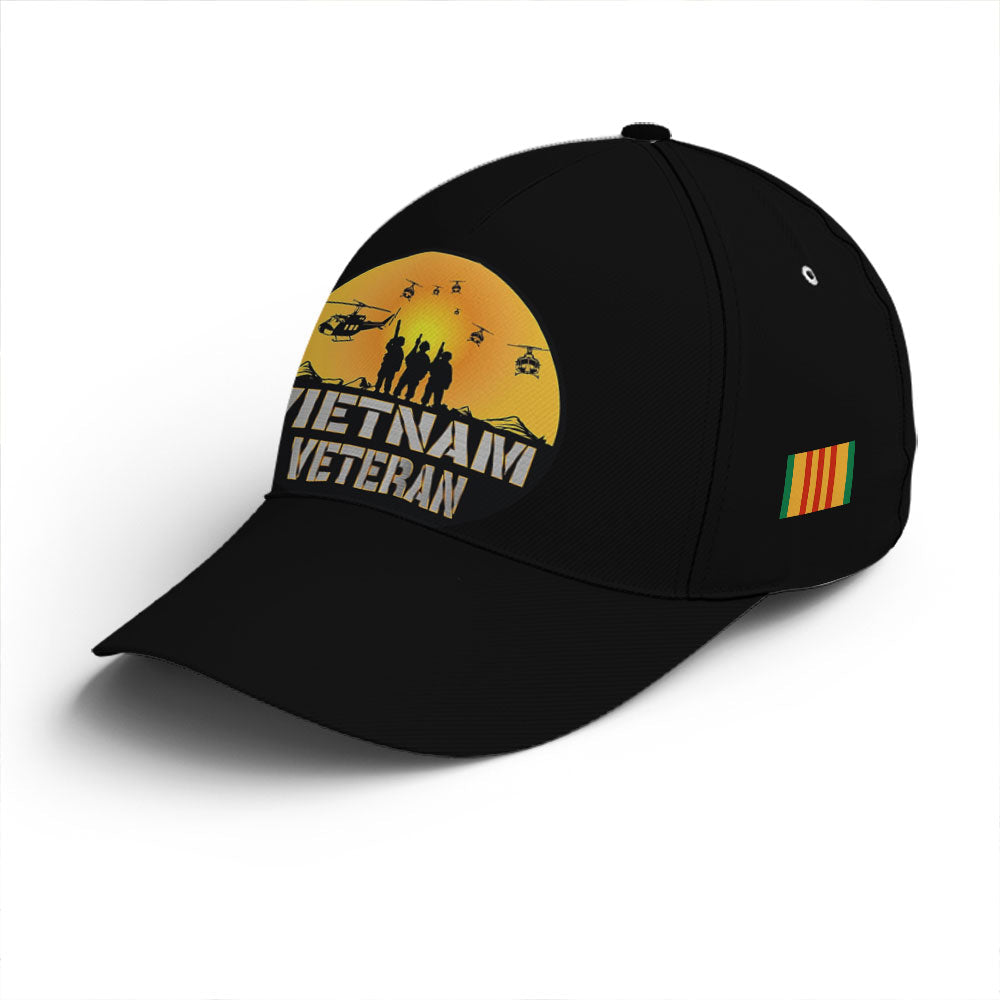 Vietnam Veteran Soldiers Black Baseball Cap Lasfour CO0905