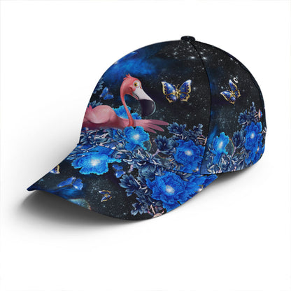 Magical Garden Night Flamingo Print Baseball Cap Lasfour CO0699