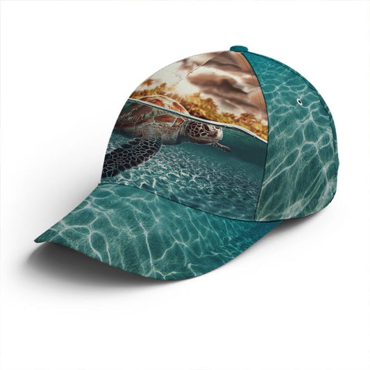 Sea Turtle Ocean Theme Baseball Cap Lasfour CO0839