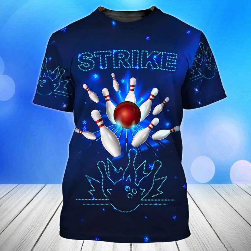 Custom 3D Bowling Tshirts For Men Women BOT0039