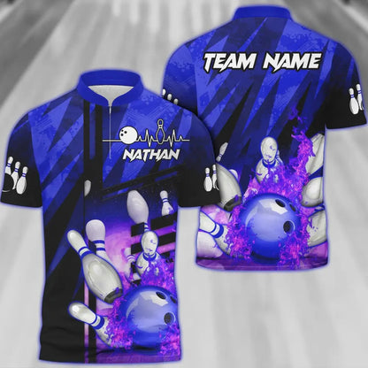 Custom Flame Bowling Jersey For Team BO0232