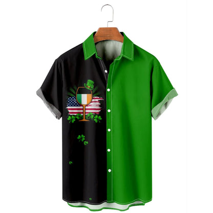 Peace love Samrock Hawaiian Shirt, St. Patrick's Day Shirt, Shamrock Hawaiian Shirt PO0075