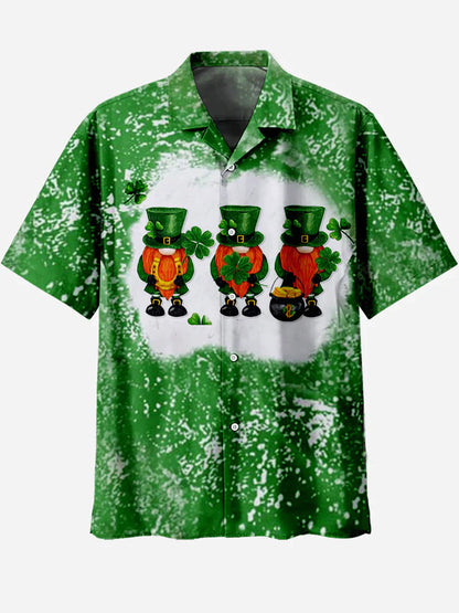 Lucky Clover & Skull Creative St. Patrick's day hawaiian shirt PO0123