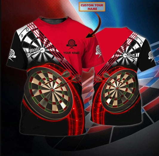 Lasfour Personalized 3D All Over Printed Dart Shirt Dart On Shirt ( Red ) DMA0463