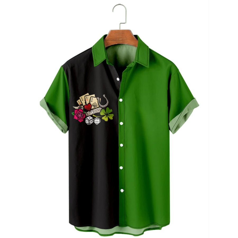 Peace love Samrock Hawaiian Shirt, St. Patrick's Day Shirt, Shamrock Hawaiian Shirt PO0075