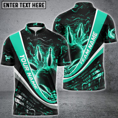 Custom Skull Flame Bowling Jersey For Team BO0154