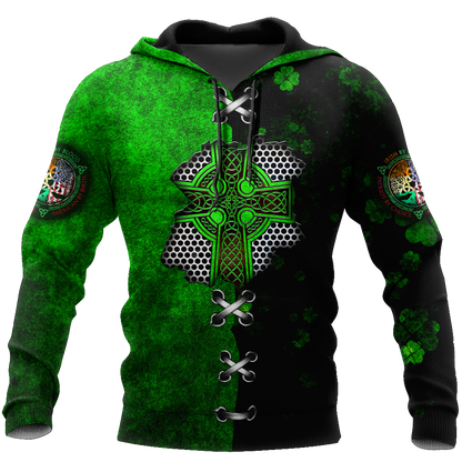 Lasfour Irish Celtic Knot Cross In My Heart St. Patrick's Day Design Shirts PO0268