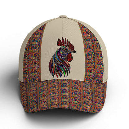 Rooster Chicken Leather Style Baseball Cap Lasfour CO0877