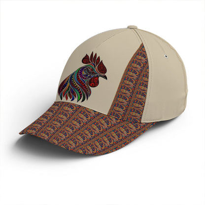 Rooster Chicken Leather Style Baseball Cap Lasfour CO0877