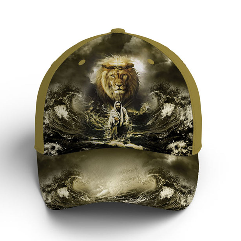 Jesus Lion Water Art Baseball Cap Lasfour CO0950