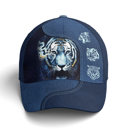 Navy Blue Darkness Moonlight Tiger Baseball Cap Lasfour CO0851