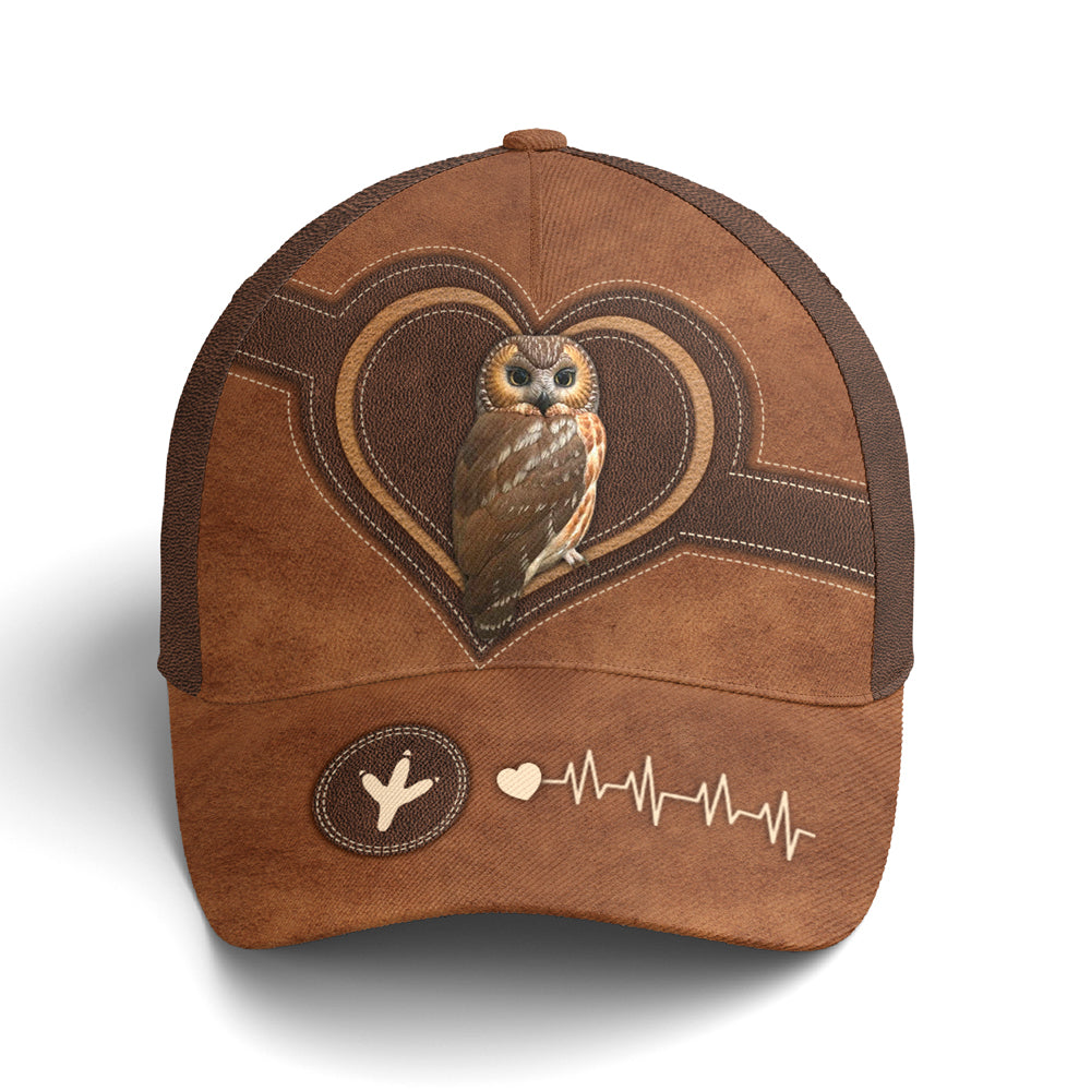 Love Owl Leather Style Baseball Cap Lasfour CO0721