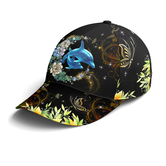 Dolphin And Flowers Baseball Cap Lasfour CO0740