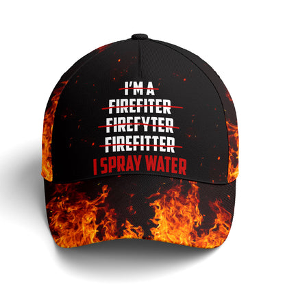 Funny Firefighter Spray Water Baseball Cap Lasfour CO0168