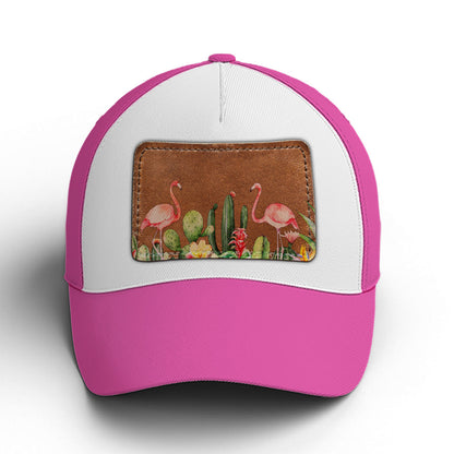 Flamingo And Cactus Classic Pink Baseball Cap Lasfour CO0893