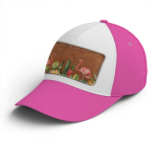 Flamingo And Cactus Classic Pink Baseball Cap Lasfour CO0893