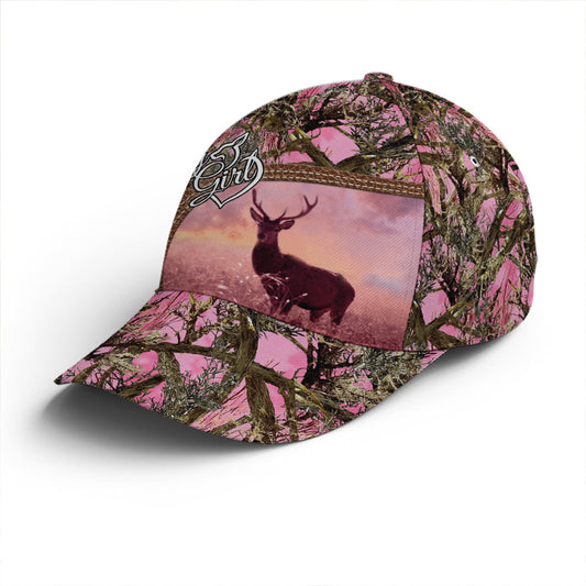 Pink Camouflaged Deer Hunting Baseball Cap Lasfour CO0748