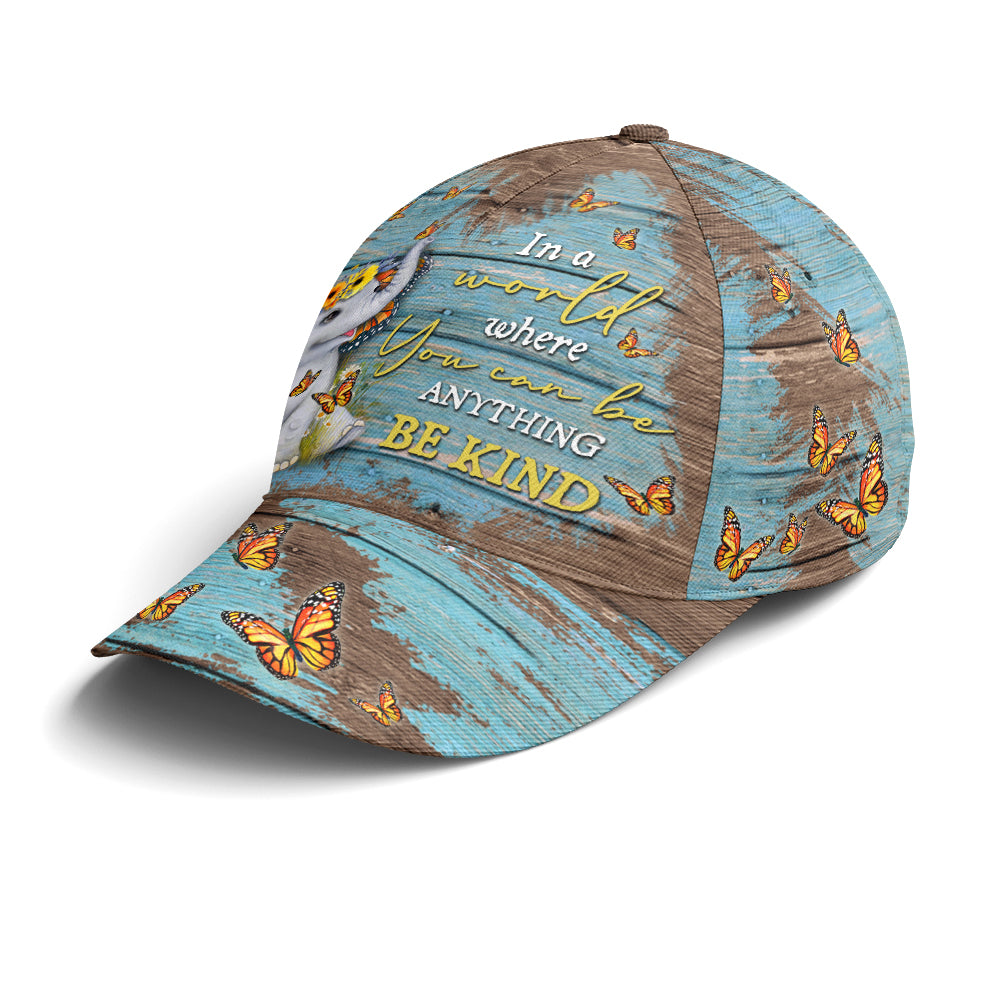 Elephant Butterfly In A Word Where You Can Be Jean Style Baseball Cap Lasfour CO0879