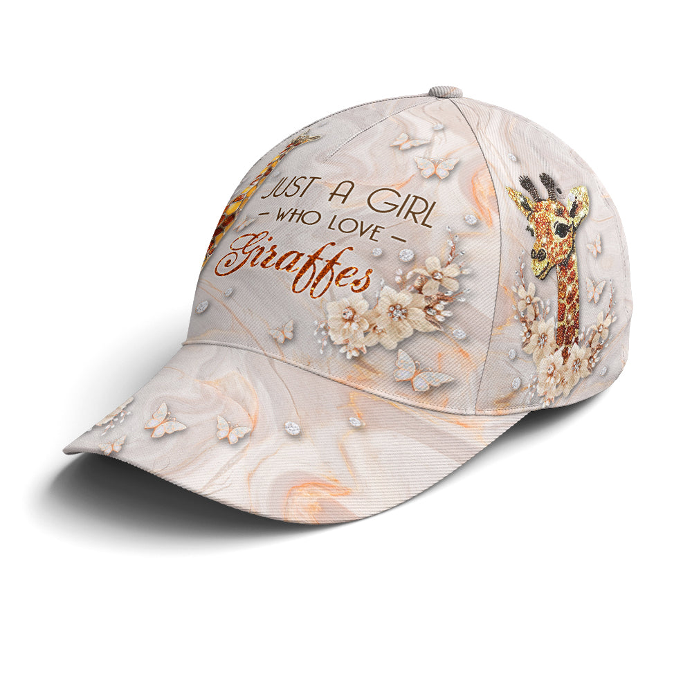 Just A Girl Loves Giraffes Baseball Cap Lasfour CO0875