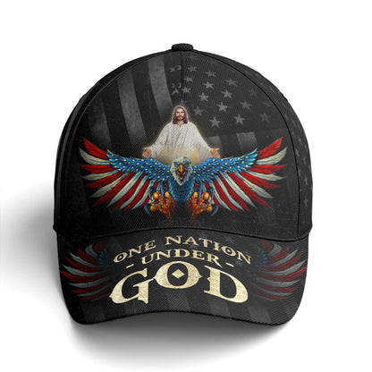 One Nation Under God America Eagle Baseball Cap Lasfour CO0940