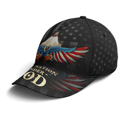 One Nation Under God America Eagle Baseball Cap Lasfour CO0940