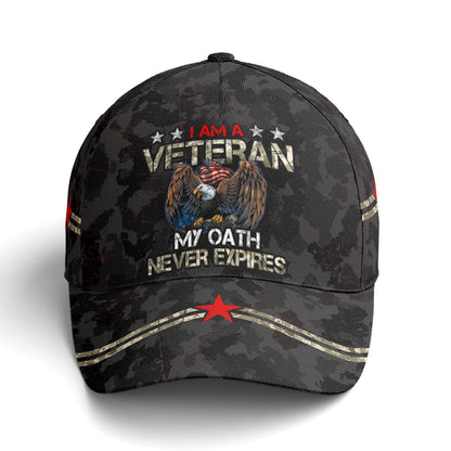 Army Veteran My Oath Never Expires Baseball Cap Lasfour CO0680