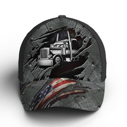 Cool Baseball Cap For Trucker Metallic Style Lasfour CO0956