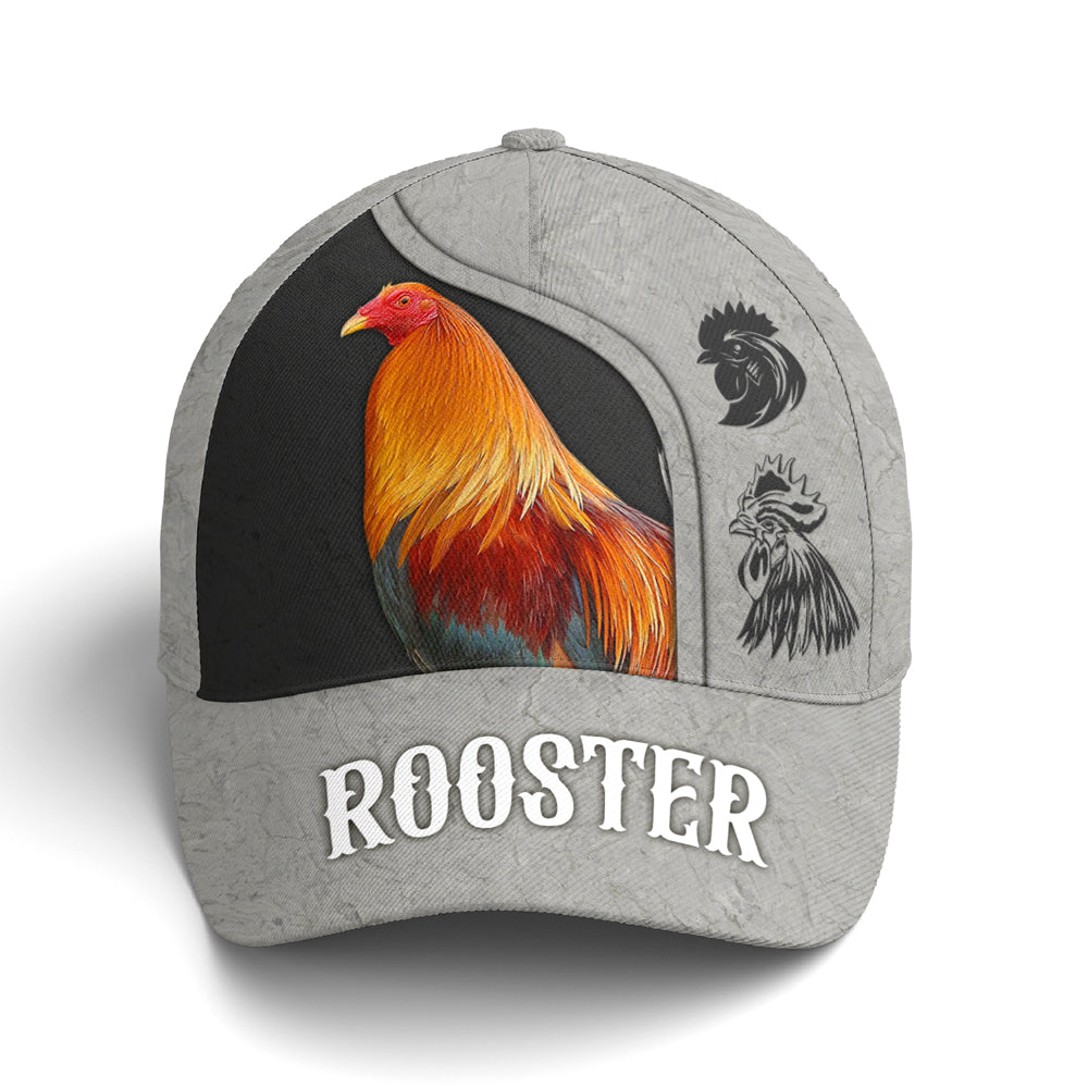 Rooster Vector Art Baseball Cap Lasfour CO0787