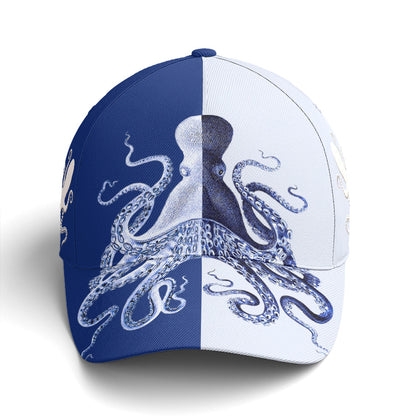 Baseball Cap For Octopus Lovers Two-tone Pattern Lasfour CO0943