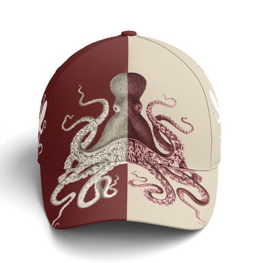 Baseball Cap For Octopus Lovers Two-tone Pattern Lasfour CO0943