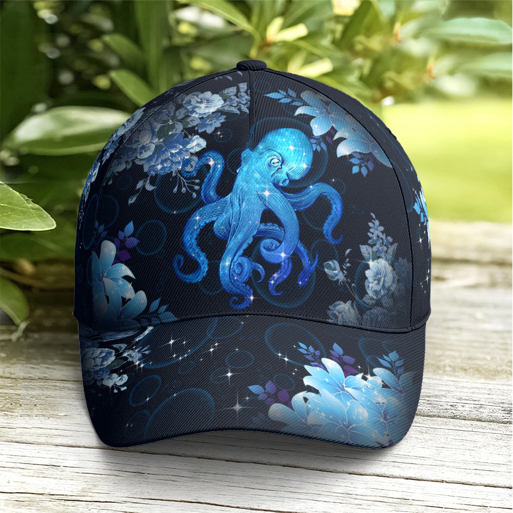 Baseball Cap For Octopus Lovers Vector Style Art Lasfour CO0743