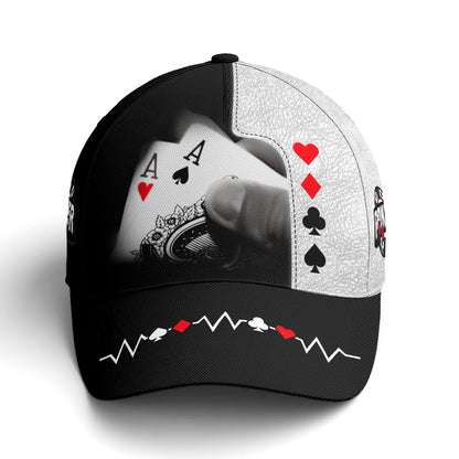 Poker The Aces Classic Leather Baseball Cap Lasfour CO0856