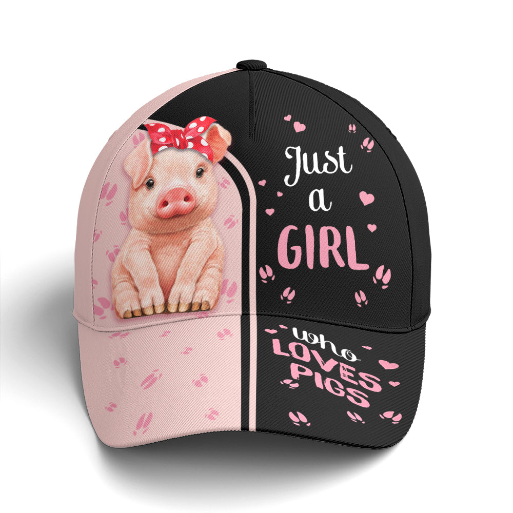 Just A Girl Who Love Pig Baseball Cap Lasfour CO0718