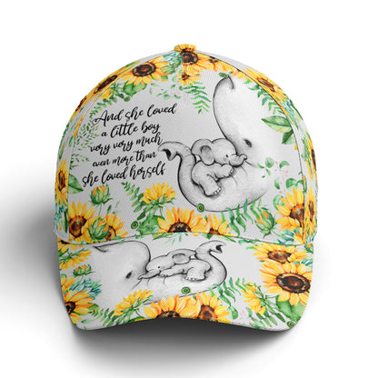 Mama Elephant With Sunflowers Baseball Cap Lasfour CO0789