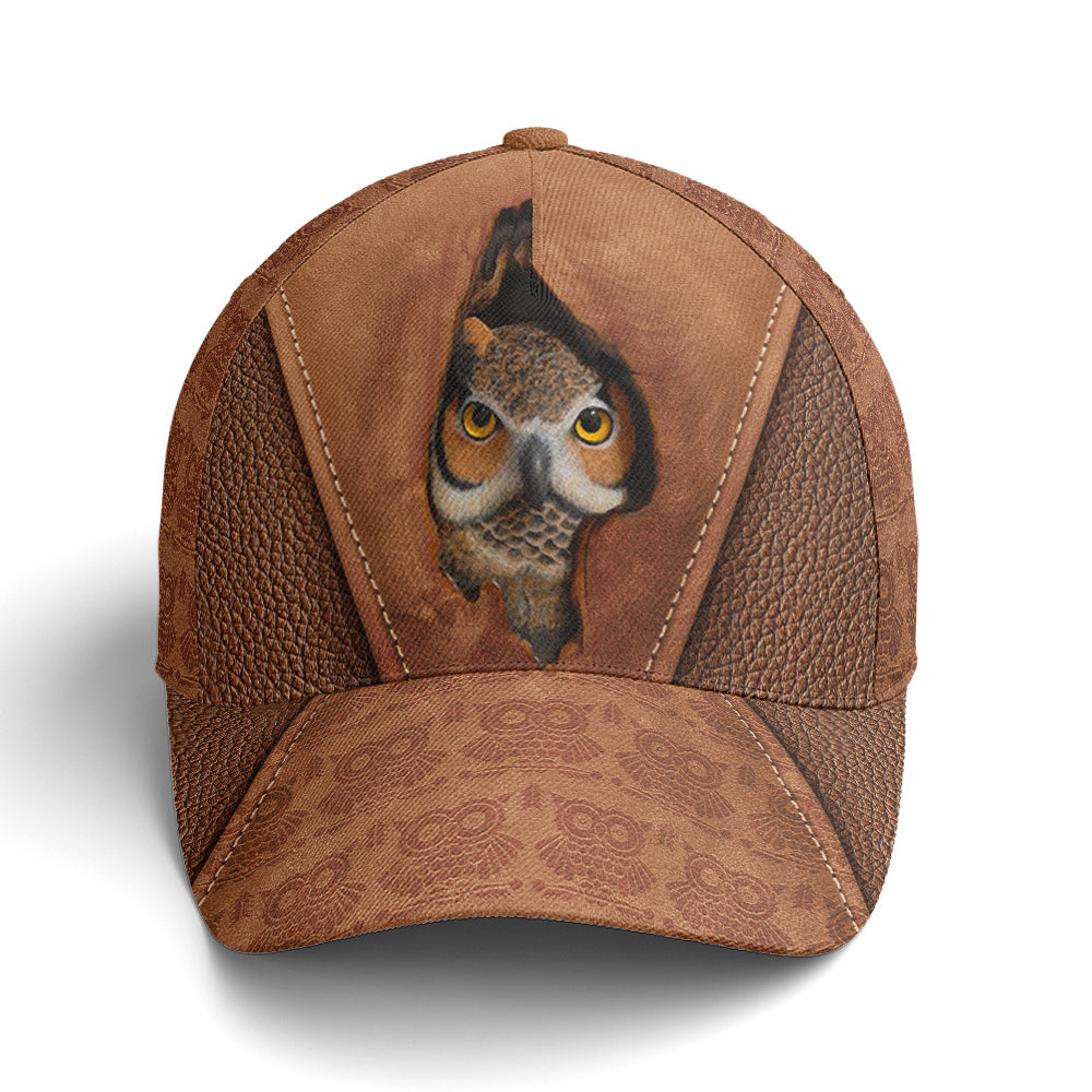 Owl Wood Style Baseball Cap Lasfour CO0924