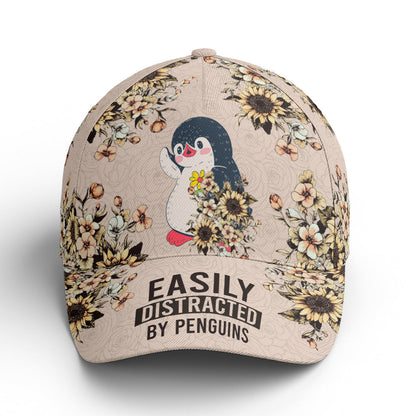 Floral Penguin Vintage Baseball Cap Lasfour CO0902