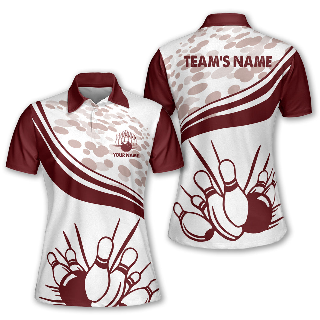 Lasfour Custom Printed Bowling Shirts For Women, Personalized Bowling ...