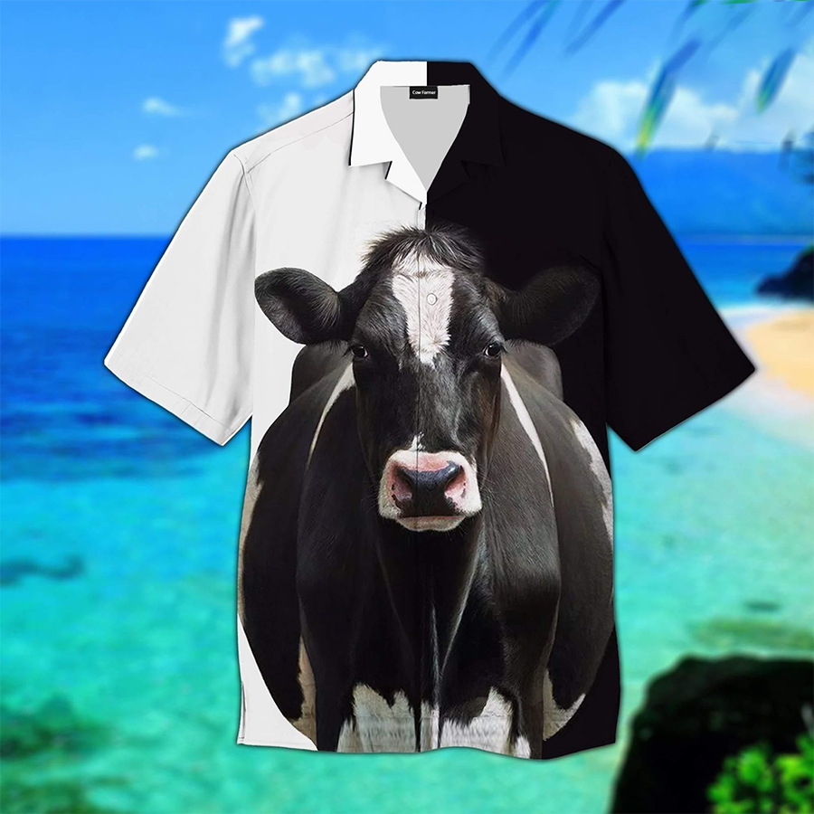 Beautiful Cow Farmer 3D Hawaiian shirt, Cow Hawaii Shirt HO2268