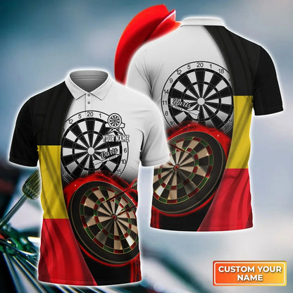 American Darts Player Polo 3D Shirt For Darts Player, Dart Shirt, Sports Shirt, Dart Team Shirts DMO0090