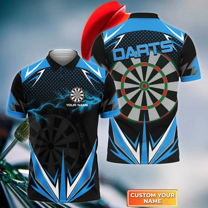 American Darts Player Polo 3D Shirt For Darts Player, Dart Shirt, Sports Shirt, Dart Team Shirts DMO0090