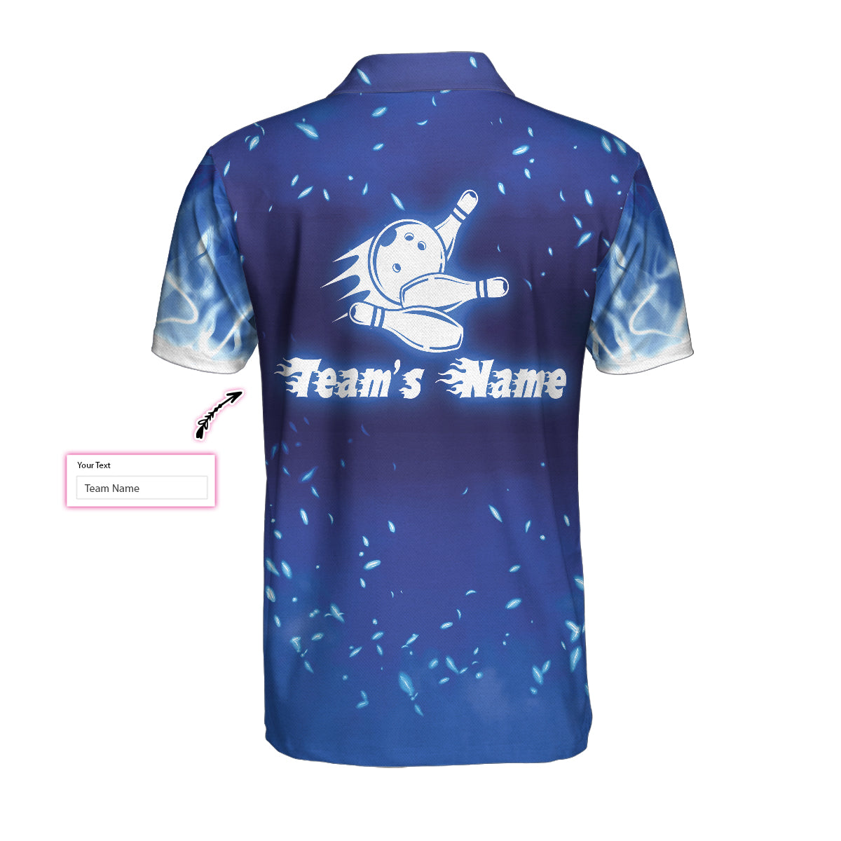 Custom Flame Bowling Polo Shirts BO0001