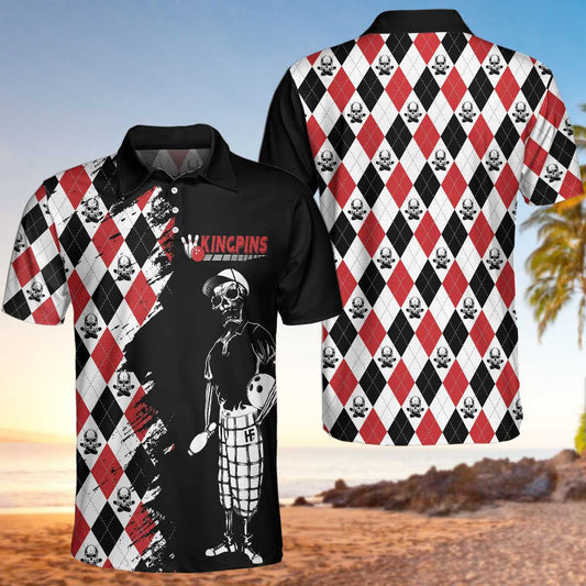 Custom Skull Bowling Polo Shirts Unisex BO0312