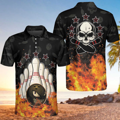 Custom Skull Bowling Polo Shirts Unisex BO0256