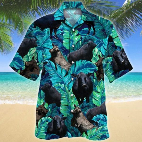 Brangus Hawaii Shirt Green Brangus Cattle Lovers Hawaiian Shirt HO0559